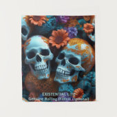 EXISTENTIAL LITE Memento Mori Lovers Wandteppich (Vorderseite)