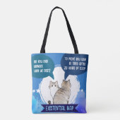 Existential Nap Funny Cat Sleep Humor Quote Tasche (Rückseite)