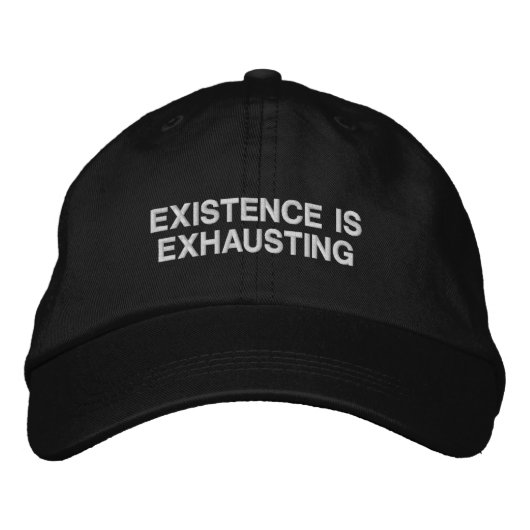 Existentieller Humor Sarkastische Ausgebrannte Per Bestickte Baseballkappe (Vorderseite)