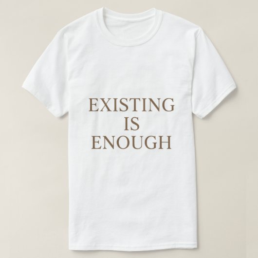 Existentielles Meme-Minimal-Design T-Shirt (Design vorne)