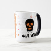 Existenz ist erschöpfend - Funny Skeleton Hallowee Verwandlungstasse (VorderseiteRechts)