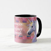 Existenz ist genug Erinnerung Rainbow Unicorn Tasse (VorderseiteRechts)