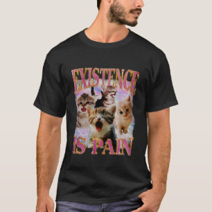 Existenz ist Schmerz Entfesselte Katze Heulendes M T-Shirt