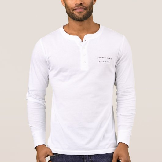 Existenz Männer Henley lange Ärmel T-Shirt (Vorderseite)