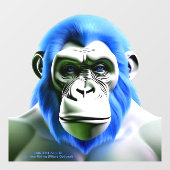 EXISTENZIAL LITE Ape Blue Transparente Fensterklam Fensteraufkleber (Blatt)