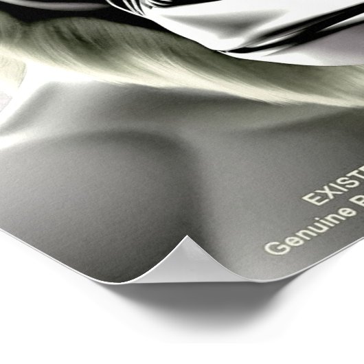 EXISTENZIAL LITE Ape Ecru Poster (Ecke)