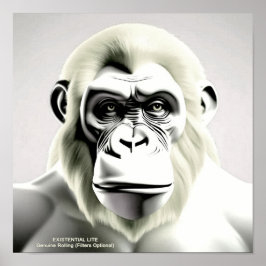 EXISTENZIAL LITE Ape Ecru Poster