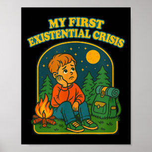Existenzielle Krise Lustige Blackcraft Dunkler Hum Poster