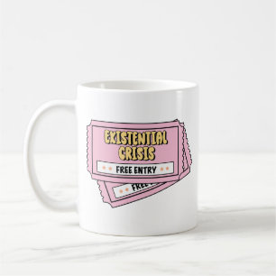 Existenzielle Krise Lustiges Ticket Kaffeetasse