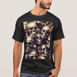 EXISTENZIELLE LITE Gold Skulls T-Shirt