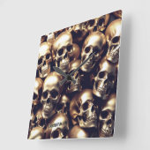 EXISTENZIELLE LITE Gold Skulpturen Wall Clock Quadratische Wanduhr (Winkel)