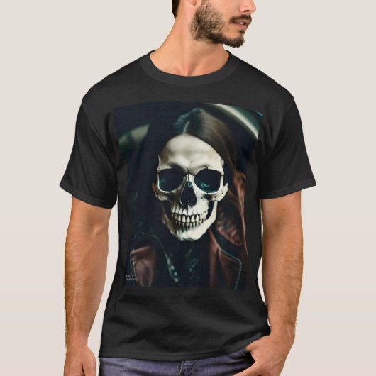 EXISTENZIELLE LITE "Kev" Skull T-Shirt (Vorderseite)