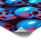 EXISTENZIELLE LITE Lit Skulls Akryline Printwerbun Poster (Ecke)