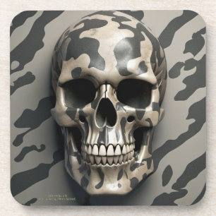 EXISTENZIELLE LITE Memento Mori Camouflage Set 6 Getränkeuntersetzer