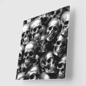 EXISTENZIELLE LITE Silber Skulpturen Wall Clock Quadratische Wanduhr (Winkel)