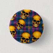 EXISTENZIELLE LITE-Skulpturen auf Tartan 1a-Button Button (Vorderseite)
