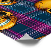 EXISTENZIELLE LITE-Skulpturen auf Tartan 1a Poster (Ecke)