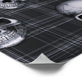 EXISTENZIELLE LITE-Skulpturen auf Tartan 1b Poster (Ecke)