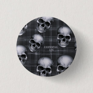 EXISTENZIELLE LITE Skulpturen auf Tartan Button Bu