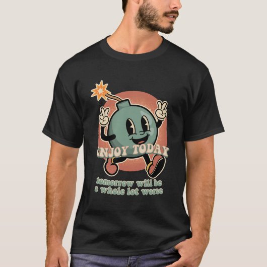 Existenzieller Dread Coon Bomb Grenade Nihilismus T-Shirt (Vorderseite)