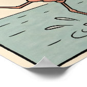 Existenzielles Flamingo-Comic - Balance ist ein My Poster (Ecke)