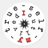 Existenzielles Motto: Ich habe mein wahres Selbst Runder Aufkleber (Vorderseite)