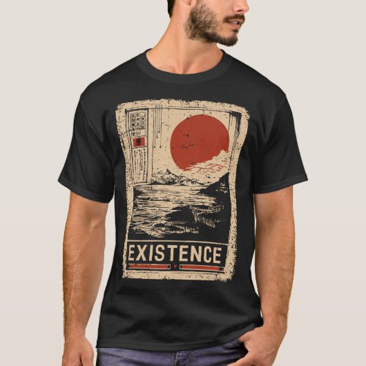 Existenzielles Zen Landschaftskonzept T-Shirt (Vorderseite)