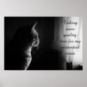 Existenzkrise Funny Cat Poster (Vorne)