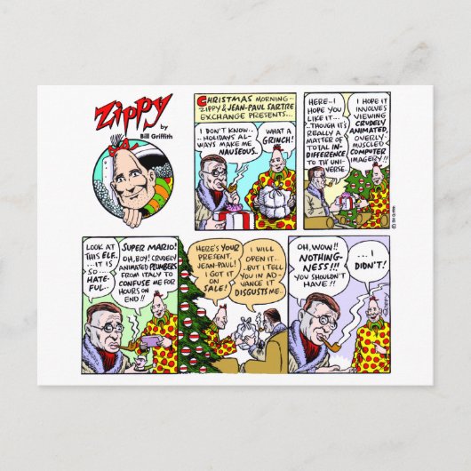 Existenzweihnachtliche Postkarte (Vorderseite)