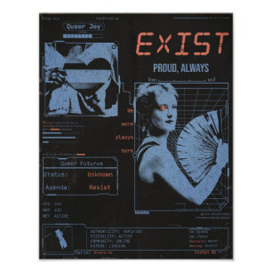Existieren Stolz LGBTQ+ Modern Brutalismus Fotodruck