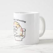 Existing Is Exhausting Funny Coffee Mug Jumbo-Tasse (Vorderseite Rechts)
