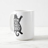 Existing Takes So Much Energy Fat Cat Humor Kaffeetasse (Vorderseite Links)