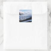 Exit Glacier in Kenai Fjords National Park, Quadratischer Aufkleber (Tasche)