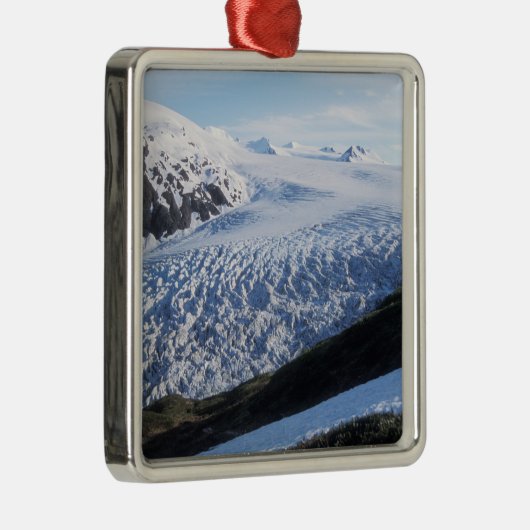 Exit Glacier in Kenai Fjords National Park Silbernes Ornament (Rechts)