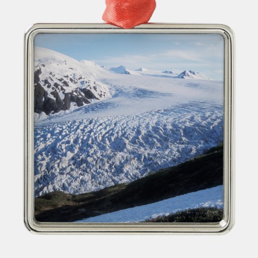 Exit Glacier in Kenai Fjords National Park Silbernes Ornament (Vorne)