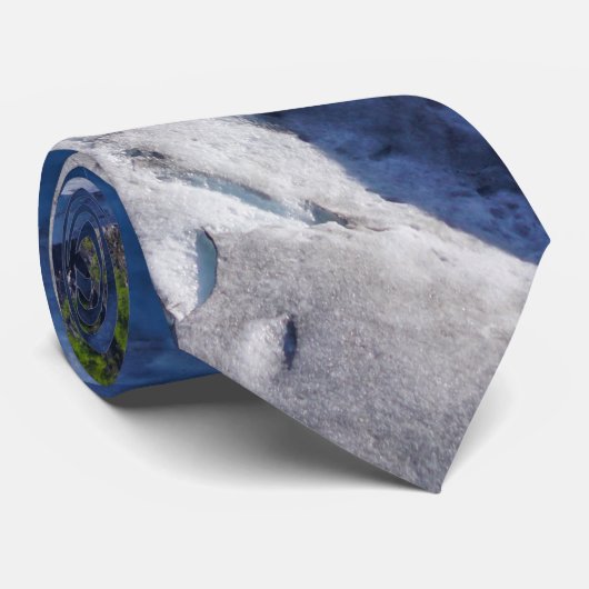 Exit Glacier Waves Neck Tie Krawatte (Gerollt)