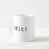 #eXit! Kaffeetasse (Vorderseite Links)