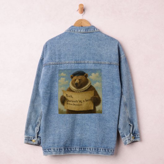 Exit, pursued by a bear Shakespeare quote bear Jeansjacke (Hangar)