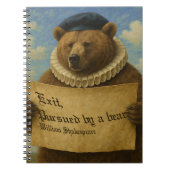 Exit, pursued by a bear Shakespeare quote bear Notizblock (Vorderseite)