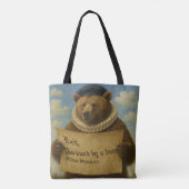 Exit, pursued by a bear Shakespeare quote bear Tasche (Rückseite)