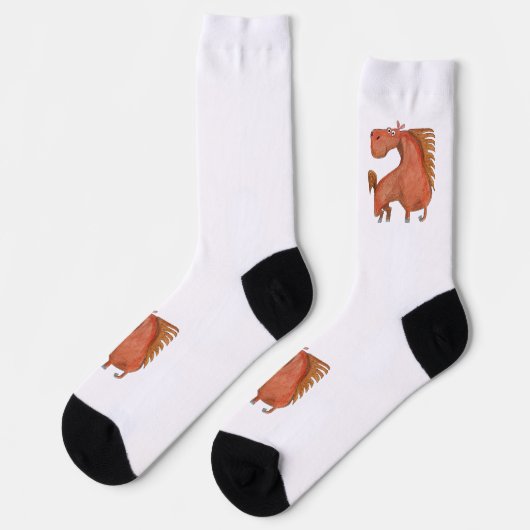 Exited Horse Socken (Linkes Detail)