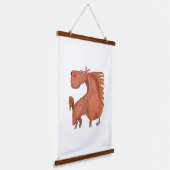 Exited Horse Wandteppich Mit Holzrahmen (Gewinkelt)