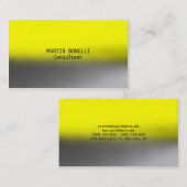 Exklusiv attraktiv Schlicht gelb grau Visitenkarte (Vorne/Hinten)