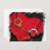 Exklusiv dort mit Ihnen gekettete Herzpostkarte Postkarte (Vorne/Hinten)
