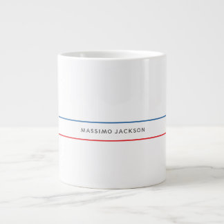 Exklusiv Persönlich Modern Blau Rot Weiß Jumbo-Tasse