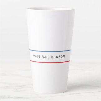 Exklusiv Persönlich Modern Blau Rot Weiß Milchtasse
