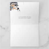 exklusiv schwarzes Gold floral danke Karte (Innenseite)