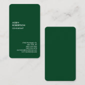 Exklusiv-Special Forest Green Moderne einzigartig Visitenkarte (Vorne/Hinten)