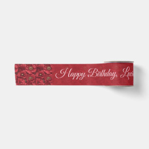 Exklusive Anemonen-Blumen-Boho-Geburtstag Satinband