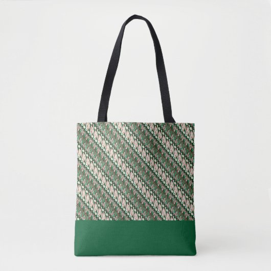 Exklusive Batik Parang Two Tone Muster Green Tasche (Vorderseite)